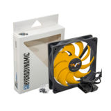 Вентилятор 120 mm Frime FYF120HB3, 3Pin+Molex 1300rpm HB Bearing Black/Yellow, 120x120x25мм