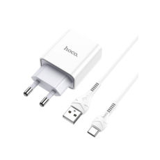  i USB 220  Hoco C81A Asombroso single port charger set(Type-C) white
