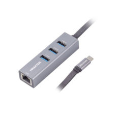  Type-C Maxxter NECH-3P-02 Gigabit Ethernet, 3 Ports USB 3.0 1000 Mbps, , -