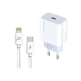 Зарядний пристрій Lightning 220В Grand-X (CH-770L) Lightning 20W PD3.0 швидка зарядка для Apple + кабель Lightning 1m