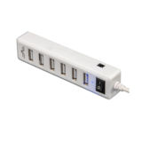 Хаб-юсб 2.0 Frime 7-х портовий, White (FH-20041), довжина кабелю 50см, кнопка живлення