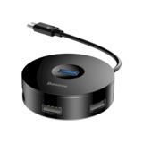Хаб-юсб 3.1 Type-C Baseus CAHUB-G01, 1*USB3.0, 3*USB2.0, Black