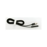 Кабель USB 2.0 Lightning - 1.0 м HQ-Tech, Lightning connector+microUSB combo, Black, плоский