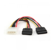 Кабель живлення (Molex) F + 2SATA кабель питания, 150мм Cablexpert (CC-SATA-PSY)