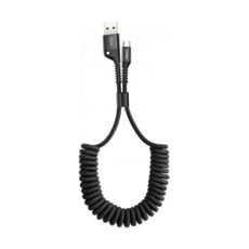  USB 2.0 Type-C - 1.0  Baseus CATSR-01, Fish eye Spring Cable 2A Black