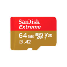  ' 64 GB microSD SanDisk Extreme class 10  A2 V30 R160, W90 (SDSQXA2-064G-GN6GN)  .