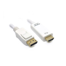  DisplayPort - HDMI 1.8 HQ-Tech 4K, OD5.5 PVC, White