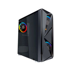  1stPlayer F4-3R2 RGB Black, Window, 3*120 RGB, ATX,  