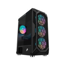  1stPlayer X6-3G6P-1G6 Black, Window, 3*140 RGB, 1*120 RGB, ATX,  