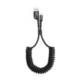 Кабель USB 2.0 Type-C - 1.0 м Baseus CATSR-01, Fish eye Spring Cable 2A Black