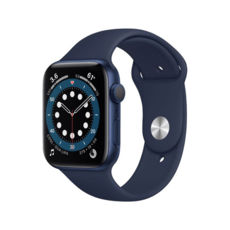  Apple Watch Series 6 44mm Blue Aluminum Case with Deep Navy Sport Band (M00J3)