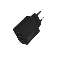   USB 220 Colorway  (Type-C PD + USB QC3.0) (20W) V2  (CW-CHS025QPD-BK)