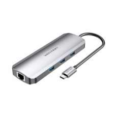 - Vention Hub 9-in-1 USB 3.1 Type-C - HDMI / USB 3.0x3 / RJ45 / SD / TF / TRRS 3.5 mm / PD