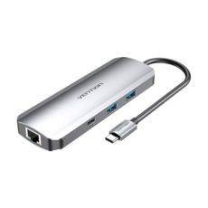 - Vention Hub 9-in-1 USB 3.1 Type-C - HDMI / USB 3.0x2 / RJ45 / USB-C / SD / TF / TRRS 3.5