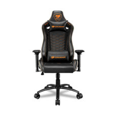 Крісло геймерське Cougar Outrider S Black дихаюча екошкіра, сталевий каркас, чорний