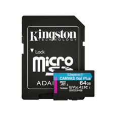  ' 64 GB microSD Kingston UHS-I/U3 Canvas Go! Plus R170/W70MB/s SDCG3/64GB  