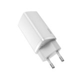 Зарядний пристрій USB 220В Baseus CCGAN2L-B02, GaN Lite Quick Charger C+U 65W EU White