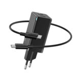 Зарядний пристрій USB 220В Baseus CCGAN-M01, GaN2 Q.Charger C+C 45W With Mini Cable Type-C toType-C 60W Black¶