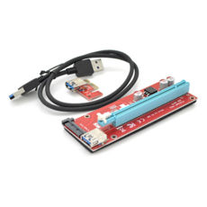  RX-riser-007S SATA PCI-E x1 to 16x 60cm USB 3.0 Cable SATA Power PCE164P-N03 VER 007S red