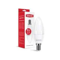 Лампа Maxus С37 7W 3000K 220V E14 1-LED-733