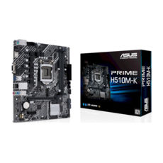 .  1200 ASUS PRIME H510M-K, H510, 2DDR4, VGA/HDMI,  1xM.2, 1xPCI-E 16x, 1xPCI-E 1x, ALC897, 4xSATA3, 4xUSB3.2/6xUSB2.0, mATX 