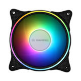 Вентилятор 120 mm 2E GAMING (F120OI-ARGB), 3+3pin 5V Aura, чорні лопаті,рамка,outer-inner LED