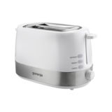 Тостер Gorenje T850WE, 850Вт, функції: повторного підігріву, розморожування, одностороннього тосту і відміни, підставка для підігріву, білий/сріблястий
