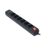 Мережевий фільтр 5,0 м REAL-EL RS-6 PROTECT USB 5m Black, 6 розеток, 2*USB 2.1А