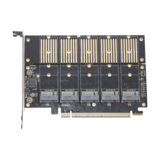Контролер PCI-E - M.2, Frime, x16 to 5xM.2 (B Key), JMB585 (ECF-PCIEtoSSD010)