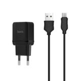 Зарядний пристрій USB 220В Hoco C22A c Micro USB (1USB, 2.4А) black