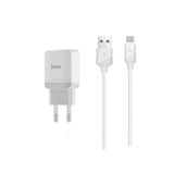 Зарядний пристрій USB 220В Hoco C22A c Micro USB (1USB, 2.4А) white