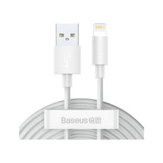 Кабель USB 2.0 Lightning - 1.5 м Baseus TZCALZJ-02 Simple Wisdom Data Cable Kit 2.4A (КОМПЛЕКТ 2ШТ) White