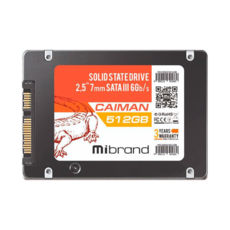  SSD SATA III 512Gb 2.5" Mibrand Caiman 3D NAND TLC (MI2.5SSD/CA512GB) Bulk
