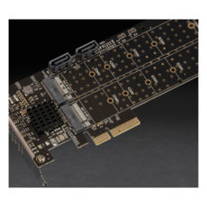  PCI-E - M.2+Sata Frime PCI-E x4 to 2 x M.2 (B Key) + 2 x Sata, 88SE9215 (ECF-PCIEtoSSD012.LP)