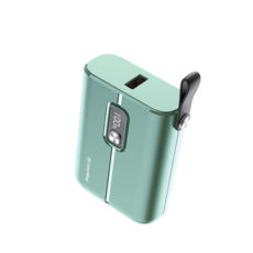   (Power Bank) ColorWay 10000 mAh Fullpower (USB QC3.0+USB-C) Power 22.5W Green (CW-PB100LPK2GR-PDD)