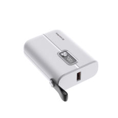   (Power Bank) ColorWay 10000 mAh Fullpower USB QC3.0+USB-C Power 22.5W White (CW-PB100LPK2WT-PDD)