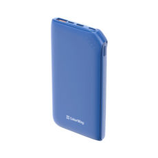  (Power Bank) ColorWay 10000 mAh Soft touch USB QC3.0+USB-C Power 18W Blue (CW-PB100LPE3BL-PD)