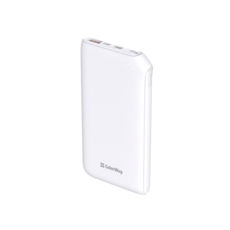   (Power Bank) ColorWay 10000 mAh Soft touch USB QC3.0+USB-C Power 18W White (CW-PB100LPE3WT-PD)