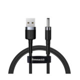 Кабель звуковий USB 2.0 / AUX 3.5мм - 1.0 м Baseus CADKLF-G1 Cafule Cable USB to DC 3.5mm, 2A Gray+Black