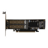 Контролер PCI-E - M.2 Frime PCI-E x16 to 2xM.2 (M Key+B Key) + 1 x mSata (ECF-PCIEtoSSD009.LP)