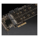 Контролер PCI-E - M.2+Sata Frime PCI-E x4 to 2 x M.2 (B Key) + 2 x Sata, 88SE9215 (ECF-PCIEtoSSD012.LP)