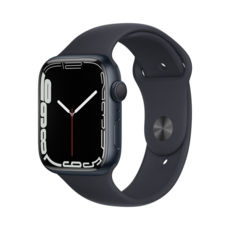  Apple Watch Series 7 GPS 45mm Midnight Aluminum Case w. Midnight Sport Band (MKN53)