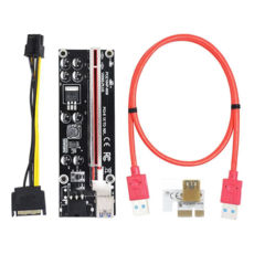  Dynamode RX-riser 009S Plus PCI-E x1 to 16x 60cm USB 3.0 Cable SATA to 6Pin Power v.006C Blue