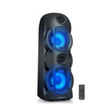 Портативні колонки REAL-EL X-787, чорний (80Вт, Bluetooth, FM, USB,microSD,AUX,2*4000mA*ч)