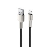 Кабель USB 2.0 Lightning - 1.0 м Colorway Apple Lightning (head metal) 2.4А, черный (CW-CBUL046-BK)