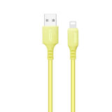 Кабель USB 2.0 Lightning - 1.0 м Colorway Apple Lightning (soft silicone) 2.4А, желтый (CW-CBUL043-Y)