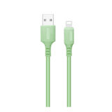 Кабель USB 2.0 Lightning - 1.0 м Colorway Apple Lightning (soft silicone) 2.4А, зеленый (CW-CBUL042-GR)