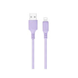 Кабель USB 2.0 Lightning - 1.0 м Colorway Apple Lightning (soft silicone) 2.4А, фиолетовый (CW-CBUL044-PU)