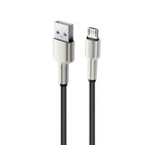 Кабель USB 2.0 Micro - 1.0 м ColorWay (head metal) 2.4А, черный (CW-CBUM046-BK)