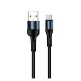 Кабель USB 2.0 Micro - 1.0 м ColorWay (nylon) 2.4А, черный (CW-CBUM045-BK)